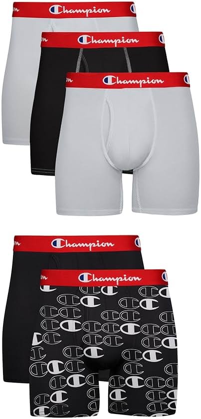 Champion Men's Everyday Active Lightweight Stretch Boxer Briefs - 5 Pack - Product Image