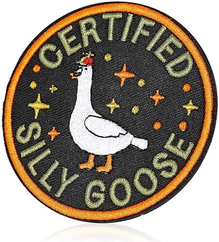 XMJY Funny Goose Hook and Loop Patch, Colorful Embroidered Patch, Cute Animal Meme Morale Patch, DIY Applique Accessories for Backpacks, Dog Harnesses, Army Vests, Gym Bags, Hats, Helmets - Product Image