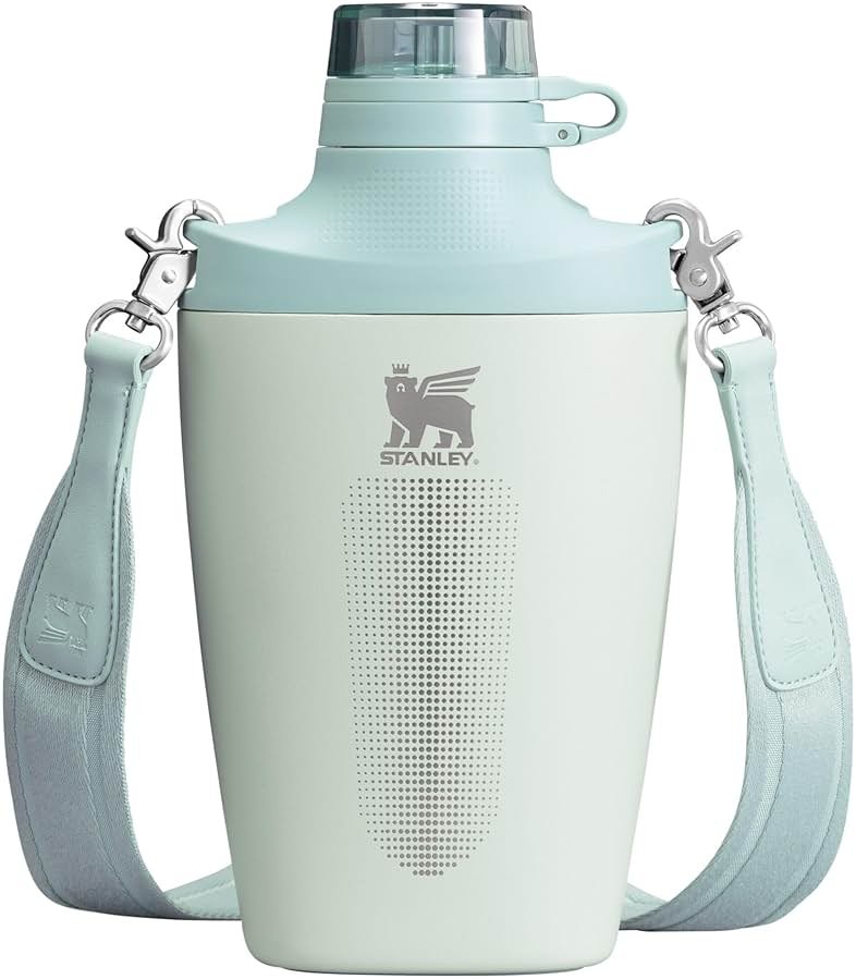 Stanley Cross Bottle 23 oz | Travel Water Bottle with Jacquard Strap | Leakproof Tritan Lid with Removable Straw | Insulated Stainless Steel | BPA-Free | Mist - Product Image