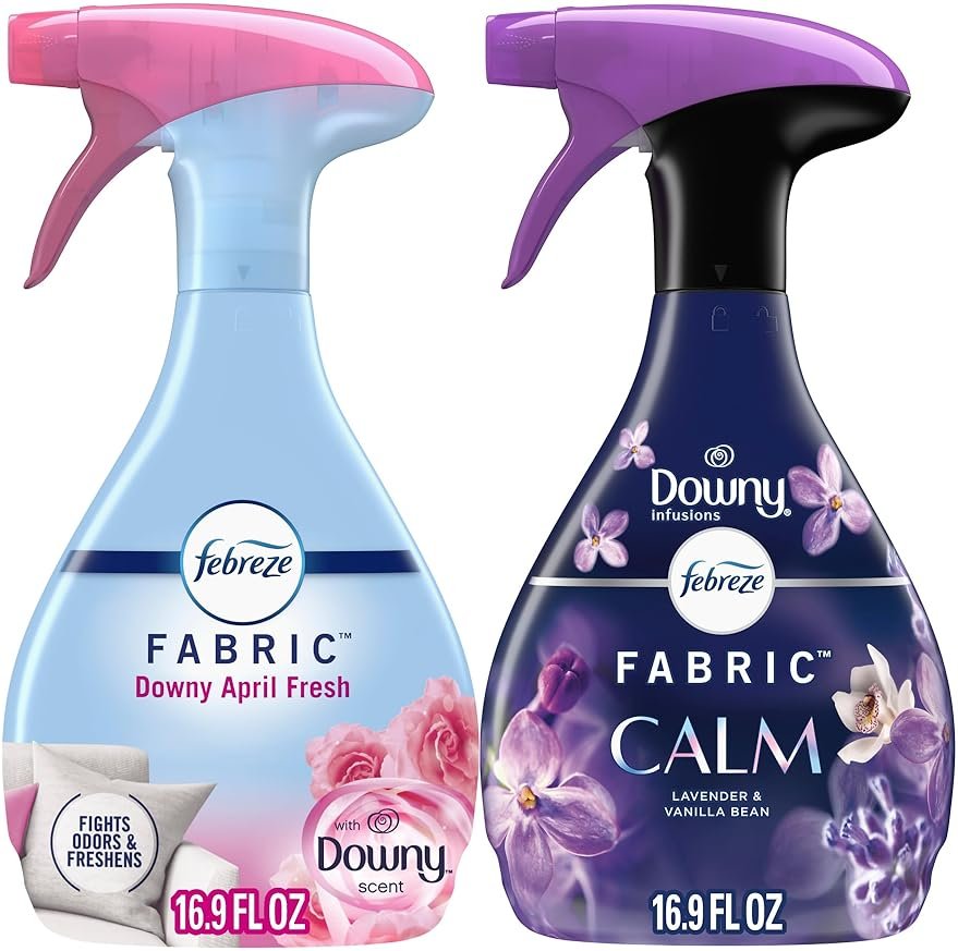 Febreze Odor-Fighting Fabric Refresher, Downy Calm and Downy April Fresh, 16.9oz, 2 pack - Product Image