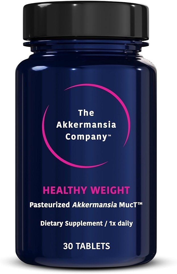 Akkermansia Company Healthy Weight - Akkermansia Probiotic, Akkermansia Muciniphila, GLP-1, Metabolic Vitamins, GLP-1 Supplement for Gut Health, Chromium, Green Tea Leaf - 30 Tablets (Pack of 1) - Product Image