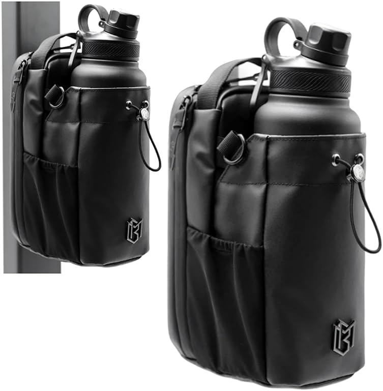 Magnetic Gym Bag for Men and Women – Sling Bottle with Magnetic Attachment | Water Bottle Holder, Gym Pouch, Crossbody Bag for Travel, Sports, Work, Fitness - Product Image