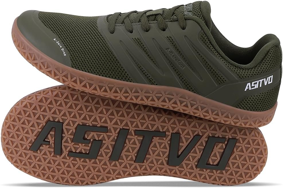 ASITVO Wide Men's Barefoot Zero Drop Sole Minimalist Width Toe Box Walking Shoes Sneakers TPU Toe No-Sew Upper - Product Image