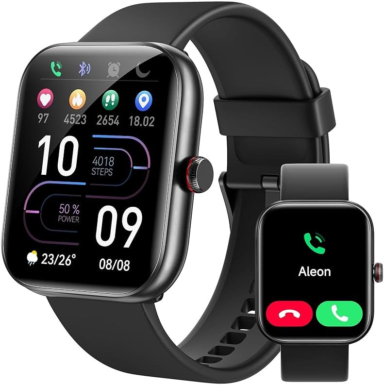 Smart Watch for Women Men, Smartwatch for iPhone & Android Bluetooth (Answer/Call) Built-in Alexa, 1.91" HD Fitness Tracker with 105+ Sport Modes, IP68 Waterproof, Sleep/Heart Rate/SpO2/Stress Monitor - Product Image