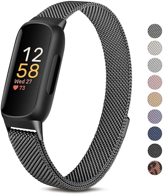 Metal Band for Fitbit Inspire 3 Bands Women Men, Stainless Steel Adjustable Straps Replacement Bands for Fitbit Inspire 3 Fitness Tracker - Product Image