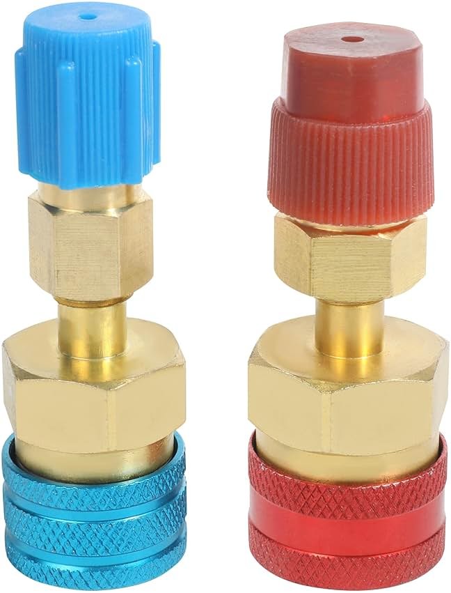RACOONA R1234YF Adapter,Car Accessories R1234YF to R134A Adapter, R1234YF Quick Coupler,1234yf to 134a Adapter High Low Side Connector Conversion Kit,Suitable for Automotive Conditioner AC Charging - Product Image