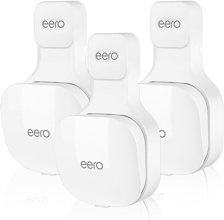 Wall Mount Holder Only for eero Mesh WiFi Router, (NOT Compatible with eero 6/ eero 6+/ eero Pro/eero Pro 6E), Perfect for Storing Power Cords and Plugs - Product Image