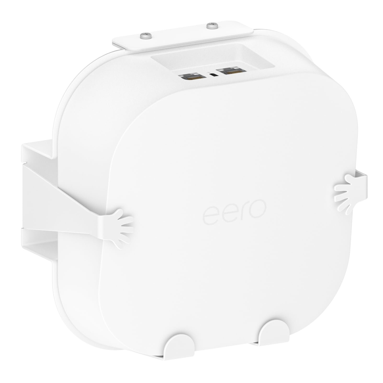 Rimous Metal Wall Mount for eero Pro 6e Mount and Pro 6 Mesh Wi-Fi Router Wall Mount Shelf - Space Saving Bracket Holder for eero Pro 6 Wall Mount, eero Pro 6e Wall Mount with Wire Organizer - Product Image