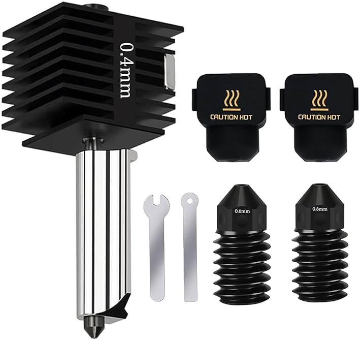 LANKEGU Upgrade Hotend Kit for Bambu Lab A1/A1 Mini, Hot End Assembly 0.4/0.6/0.8mm Hardened Steel Nozzle & Silicone Sock for Bambu Lab 3D Printer Part - Product Image