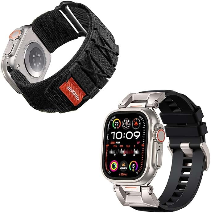 Bandletic R-Nylon and R-Steel Sport Band Compatible with Apple Watch Ultra 2 / Ultra Band for Men - Product Image