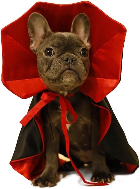 Dog Cat Vampire Cloak Costume for Small Medium Large Dogs Cats, Halloween Dog Costumes Cat Vampire Cloak - Product Image
