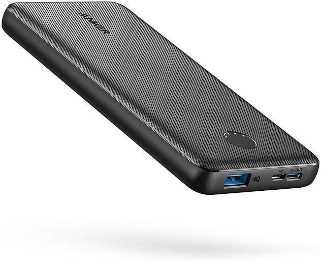 Anker Power Bank(PowerCore 10K), Compact Travel-Ready 10,000mAh Battery Pack with PowerIQ Charging Technology, 5V/3A High-Speed Charging for iPhone, iPad,and More (1, Black) - Product Image