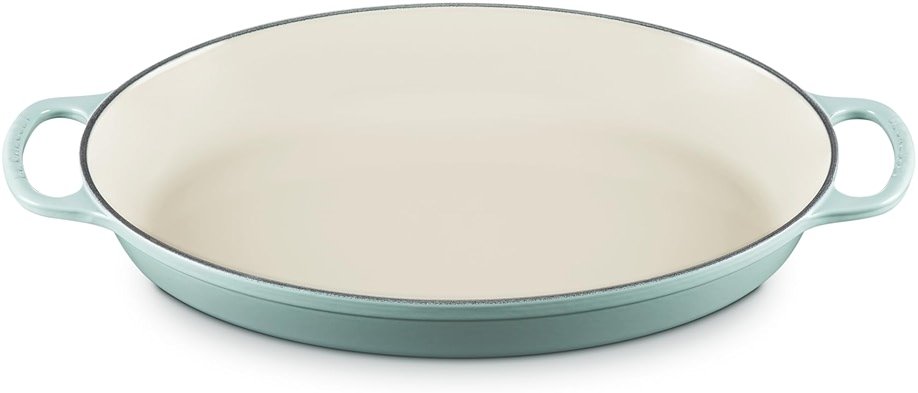 Le Creuset Enameled Cast Iron Signature Oval Baker, 3qt. Sea Salt - Product Image