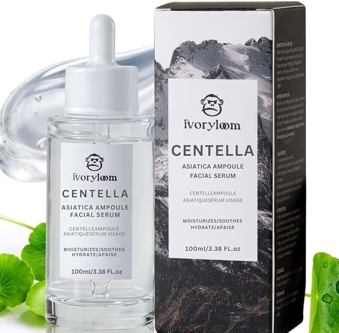 ivoryloom Centella Asiatica Ampoule Serum - 100ML / 3.38 Fl. Oz | Gentle on Sensitive Skin | Lightweight, Non-Sticky Hydration | Soothing Care in Every Drop - Product Image