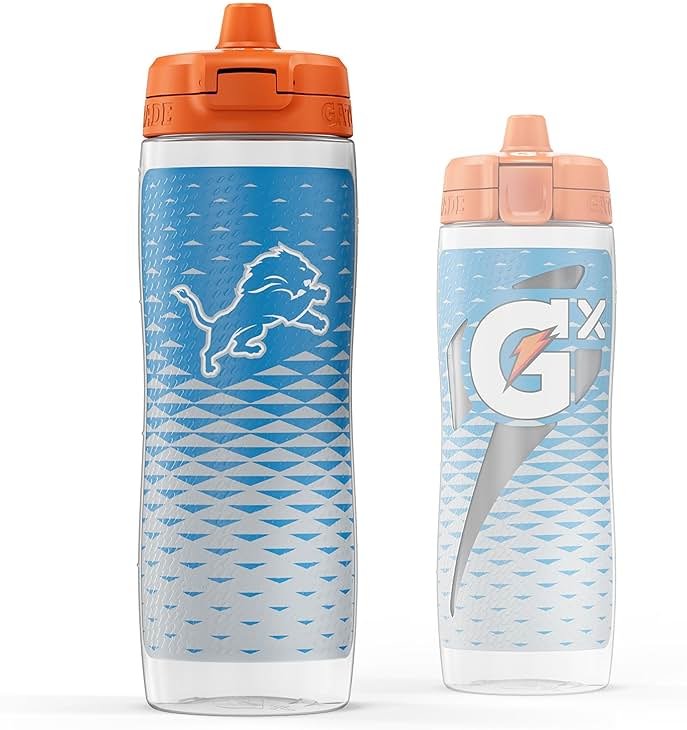 Gatorade Gx NFL Non-Slip Squeeze Bottles, 30 fl oz, Gx Hydration System - Product Image