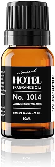 AirScent Hotel Diffuser Oil No. 1014 Inspired by The Iconic 5-Star Hotel Coastal Blend - Lemon Bergamot Sea Breeze - 10 mL, 0.34 fl oz Fragrance Oil for Ultrasonic and Waterless Diffusers and Crafting - Product Image