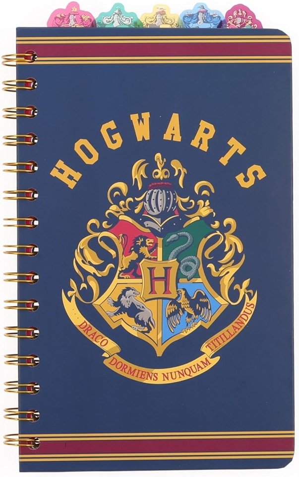 Harry Potter Hogwarts 5-Tab Spiral Notebook with 75 Sheets | Notepad Journal, Stationery Paper | 5 x 8 Inches - Product Image