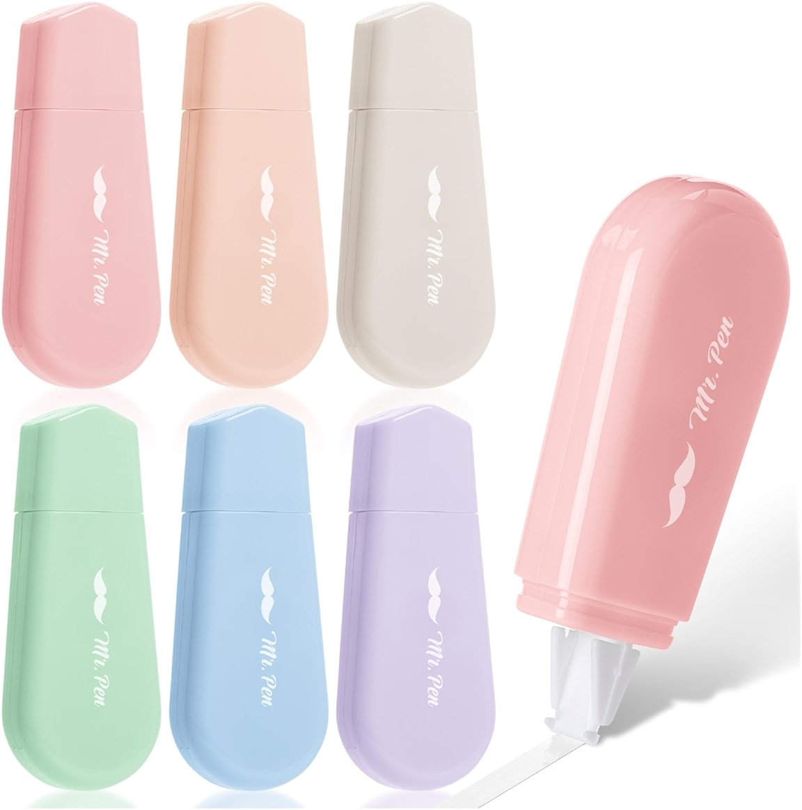 Mr. Pen- Aesthetic Correction Tape, 0.2" x 197", 6 pcs, Pastel Colors, Cute Correction Tape - Product Image