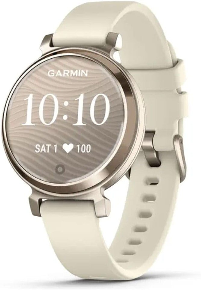 Garmin Lily 2, Small and Stylish Smartwatch, Hidden Display, Patterned Lens, Up to 5 Days Battery Life, Coconut (Renewed) - Product Image