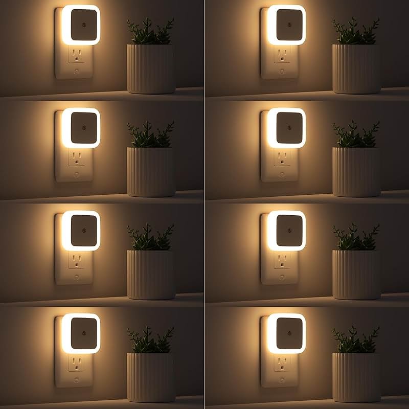 Sujeet Night Light, Night Lights Plug into Wall 8-Pack, Nightlight Plug in Night Light, Dusk to Dawn Night Lamp Led (Warm White) - Product Image