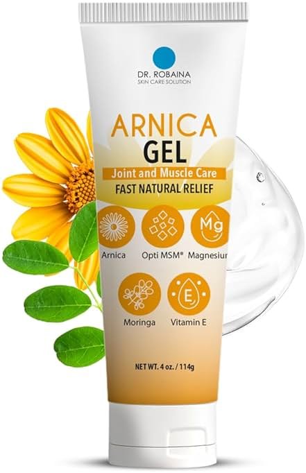 Dr. Robaina Arnica Gel 4 oz – Concentrated Arnica montana with MSM, Magnesium & Vitamin E | Unscented Cooling Gel for Thin Skin | Fast-Absorbing, Non-Greasy | Made in USA - Product Image