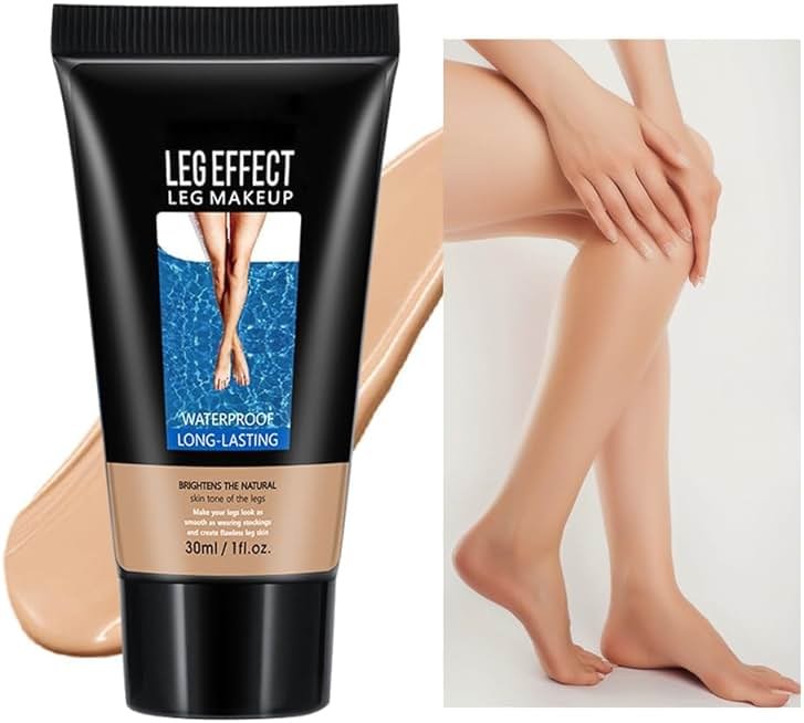Leg Makeup Waterproof Tanning Flawless Body Foundation Lotion, Leg and Body Scar Cover up Makeup/Tattoo Cover Up, Beach Legs Glow﻿ Cream(#2 Medium Golw, 30ml) - Product Image