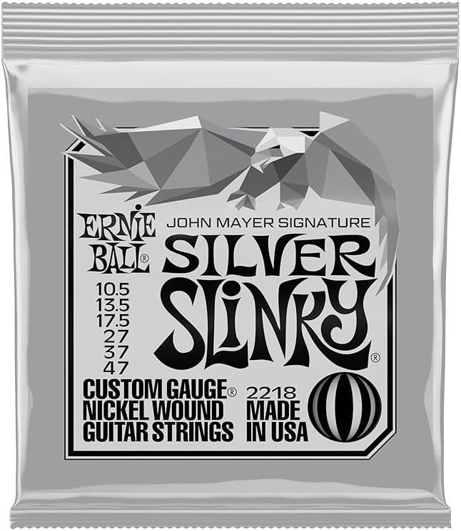 Ernie Ball John Mayer Silver Slinky Nickel Wound Electric Guitar Strings - 10.5-47 Gauge - Product Image