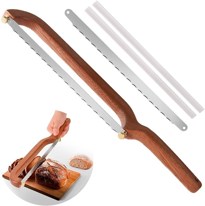 Uprichya Bread Knife for Homemade Bread Sourdough, Serrated Bread Slicer & Bread Bow Knife with Ergonomic Grip for Easy, Clean & Even Slicing - Product Image