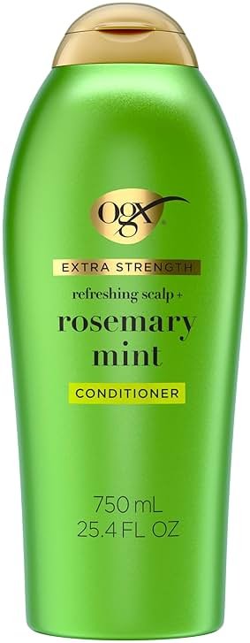 OGX Extra Strength Refreshing Scalp + Rosemary Mint Conditioner, Nourishing Hair & Scalp Conditioner Infused with Rosemary for Healthy-Looking Hair, Sulfate-Free Surfactants, 25.4 fl. oz - Product Image