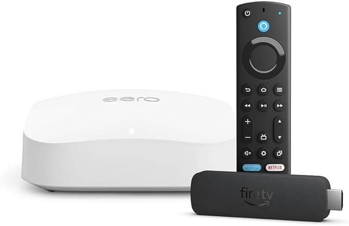 Amazon eero Pro 6E mesh wifi router (1-pack) with Amazon Fire TV Stick 4K Max - Product Image