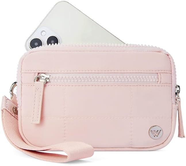 WESTBRONCO Wristlet Wallets for Women – RFID Blocking Quilted Nylon Phone Wallet, Card Holder Purse for Travel & Everyday Use - Product Image