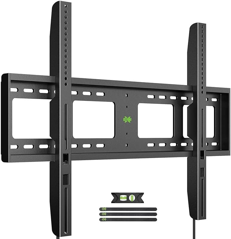 USX MOUNT Heavy Duty Fixed TV Wall Mount for 65-100 inch Flat TVs, Max Load 200 Lbs, Low Profile Bracket Fits 16" 18" 24" 32 inch Stud Spacing, Max VESA 800x600mm for Most 65 75 85 86 90 98 100 TVs - Product Image