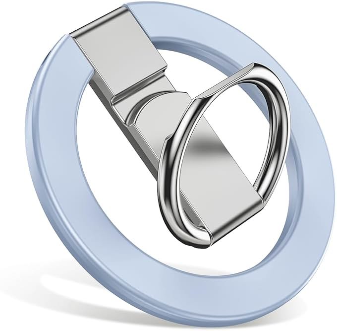 Lokyoo Magnetic Phone Ring Holder for MagSafe, Magnet Finger Ring Grip Stand Holder, Compatible with iPhone, and Smartphones, MagSafe Accessories-Blue - Product Image