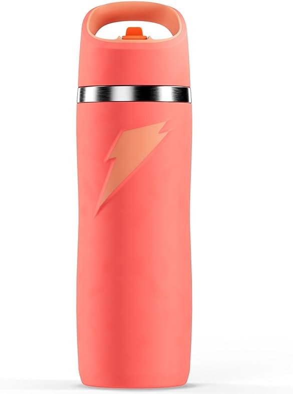 Gatorade 'Overtime' 22oz Stainless Steel Water Bottle, Straw Cap, Coral - Product Image