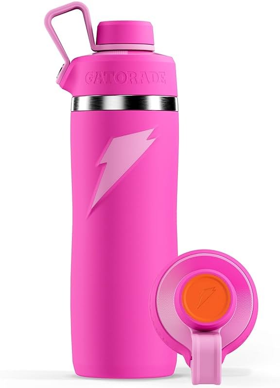 Gatorade 'Overtime' 22oz Stainless Steel Water Bottle, Twist Cap, Pink - Product Image