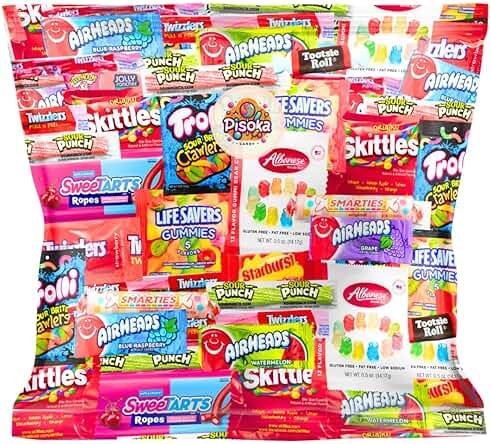 Assorted Candy Mix - Variety Pack of Gummies, Sour Candy, and Chewy Treats - Perfect for Parties, Pinatas, and Snacking (4 LB) - Product Image