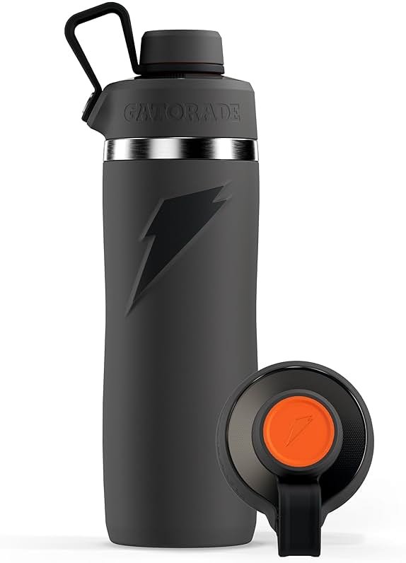 Gatorade 'Overtime' 22oz Stainless Steel Water Bottle, Twist Cap, Grey - Product Image