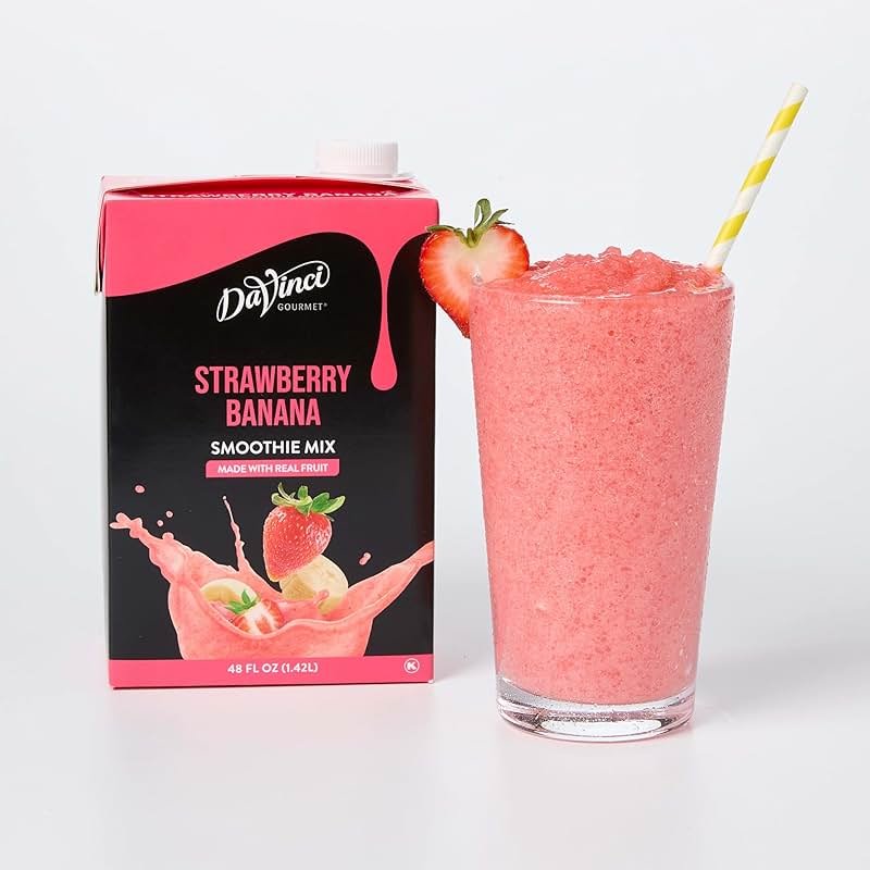 DaVinci Gourmet Strawberry Banana Smoothie, 48 Fluid Ounces (Pack of 1) - Product Image