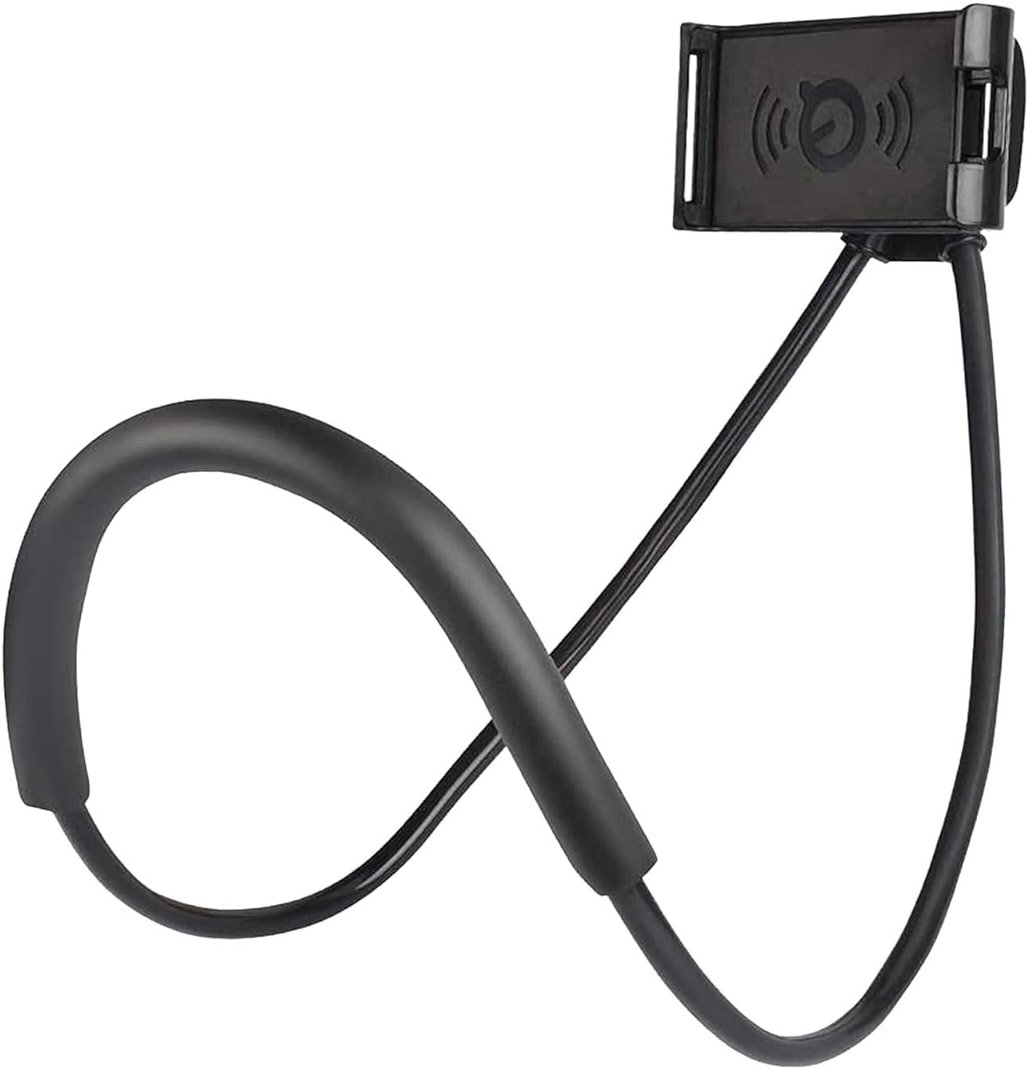 Lazy Cell Phone Holder, Universal Cell Phone Holder for Smart Mobile Phone,Hanging on Neck Cell Phone Mount Holder ,Hands-Free Mobile Phone Holder on Bed/Tableb, 27.6'' Length for 4.7''-6.7'' Size - Product Image