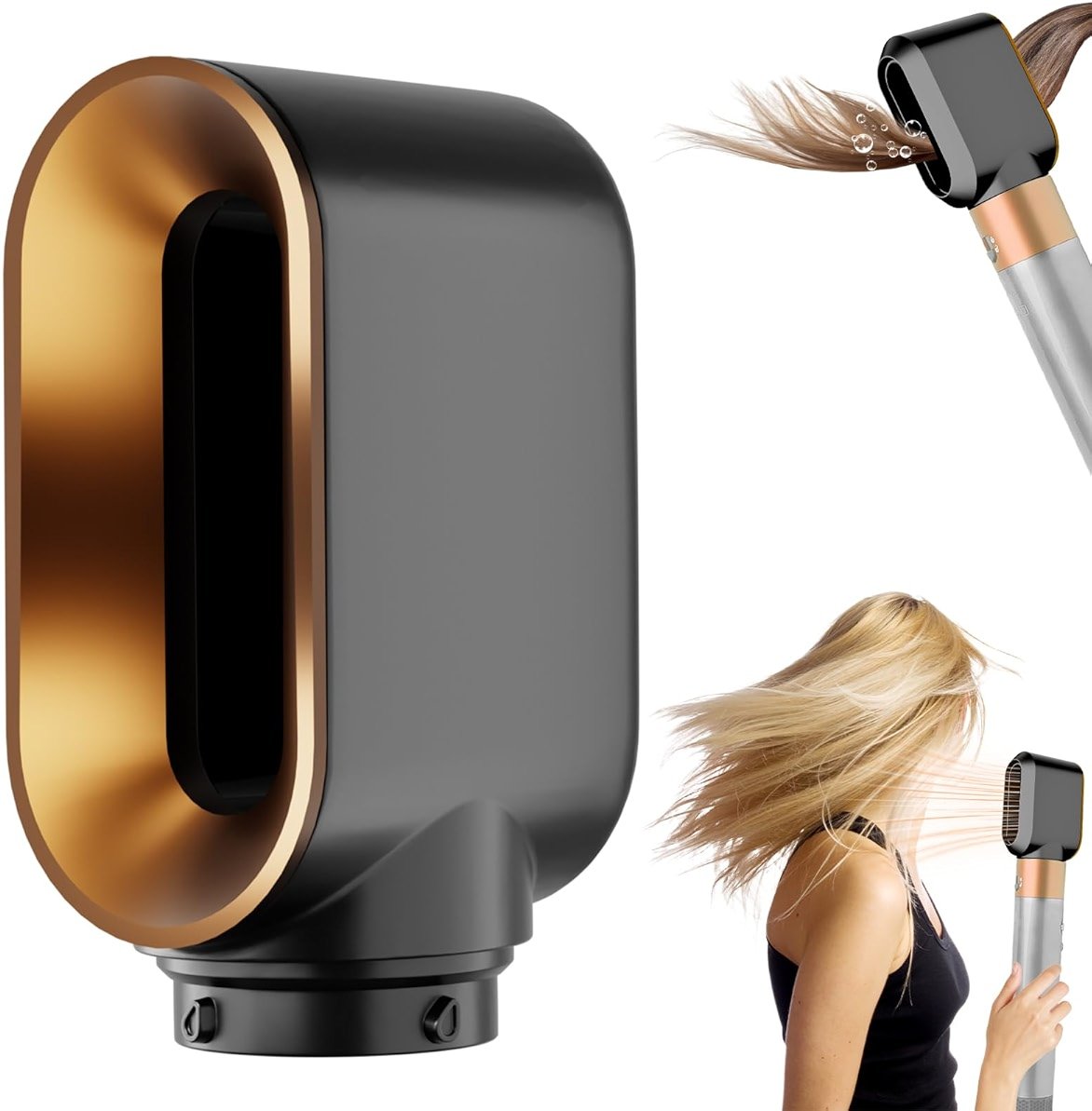 ZEPHBLOW Pre-Styling Dryer Attachment for Dyson Airwrap HS01/HS05/HS08, Fast Drying Nozzle Replacement Attachment Compatible with Dyson Hair Styler, Gold - Product Image