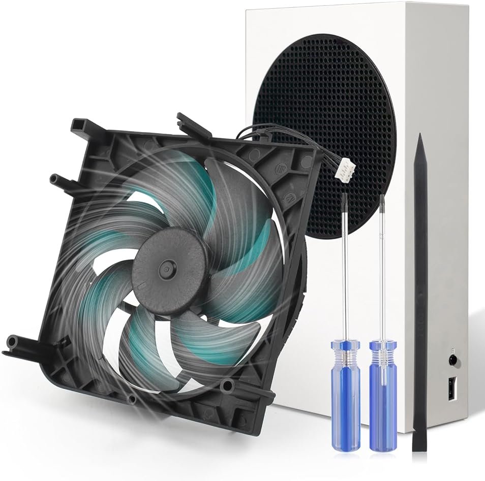 Internal Cooling Fan for Xbox Series S Console Cooler Replacement CPU Cooling Fan with Repair Tools(7 Blades) - Product Image