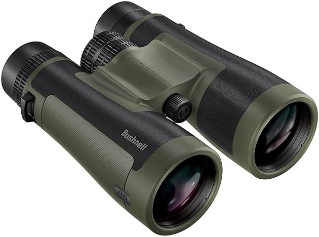 Bushnell R5 12x50 Binoculars - Waterproof, Dielectric Multi-Coated Optics with EXO Barrier Lens Protection for Long Range Viewing and Hunting, Includes Vault Lite Bino Chest Harness & Neck Strap - Product Image