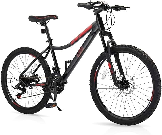CamPingSurvivals 20/24/26 Inch Mountain Bike for Men/Women, Adult Bicycle with Professional 7 or 21 Speed Shifting, Double Shock Effect, Comfort Saddle and Pretty Look - Product Image
