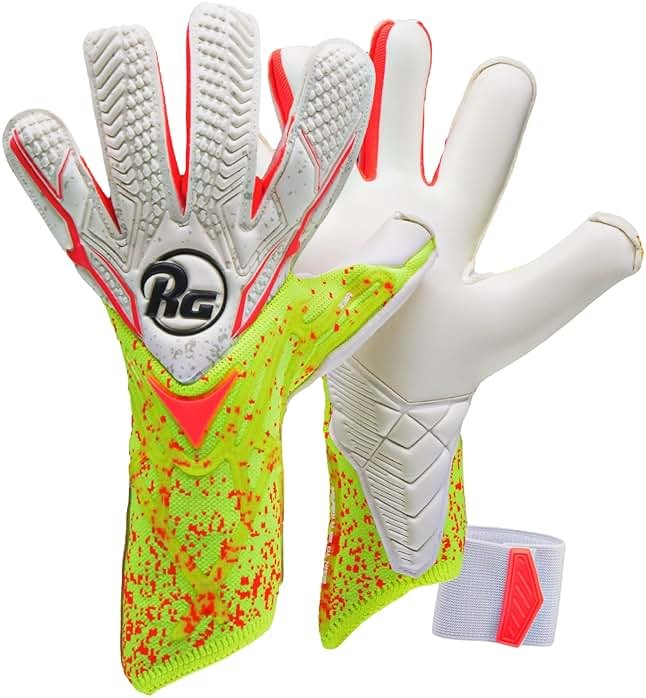 RG ZIMA Goalkeeper Gloves - Hybrid Roll Negative Cut | Giga+ German Latex Palm Grip Protection | L-Derma Fit Technology Lightweight Backhand | 2D PunchZone Wrist Fit All-Weather Soccer Gloves - Product Image