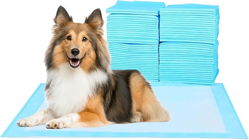 Super Absorbent Waterproof Dog and Puppy Pet Training Pad, Housebreaking Pet Pad, 40-Count Extra Middle-Size, 30’’X36’’, Blue - Product Image