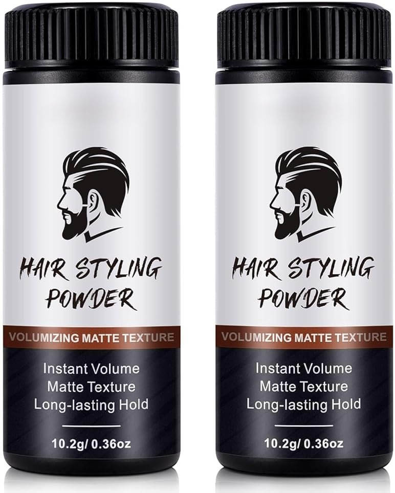 ISUNRISE Hair Styling Powder for Men & Women - Texture Powder - Easy to Apply - Natural Matte Hairstyle - Texturizing and Volumizing - 2 Pc Set, 10g - Product Image