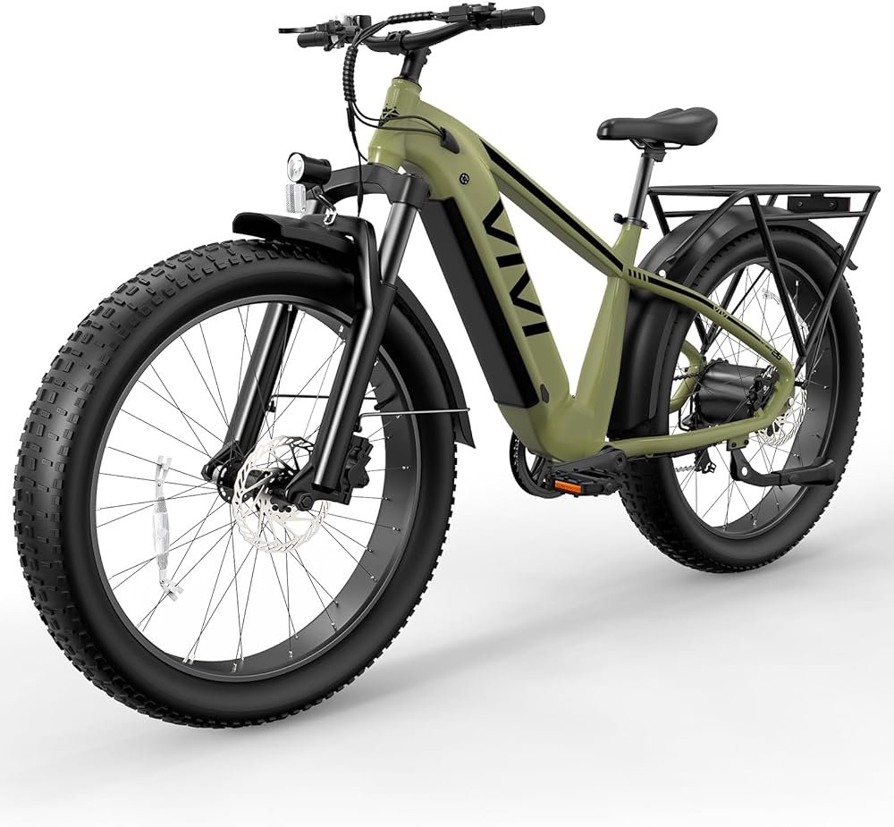 Vivi ACE01 Electric Bike for Adults,26" x 4.0 Fat Tire Ebike,1500W Peak Motor Torque Sensor Electric Mountain Bike, 25+ Top MPH Electric Bicycle with 48V 15AH Battery, Hydraulic Brake, SGS UL2849 - Product Image