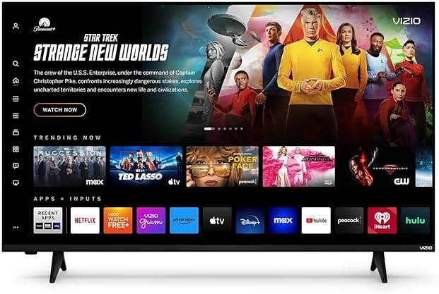 VIZIO 43 Inch FHD Smart TV Full Array LED, HDR10, Bluetooth Compatible, Works with AirPlay 2 and Chromecast Built-in, DTS Virtual X and HDMI VRR (VFD43M-0804) (Renewed) - Product Image