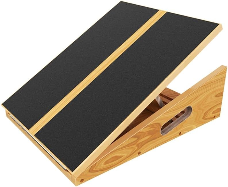 Professional Wooden Slant Board, Adjustable Incline Board and Calf Stretcher, Slant Board for Calf Stretching, Balance Stretch Board - Product Image