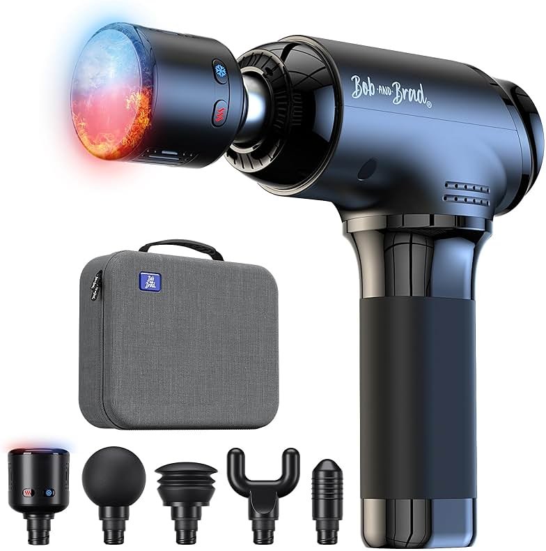 BOB AND BRAD T2 Pro Massage Gun with Heat and Cold, Deep Tissue Percussion Massager Gun for Pain Relief, Muscle Massager, Electric Back Massagers for Professional Athletes Runner - Product Image